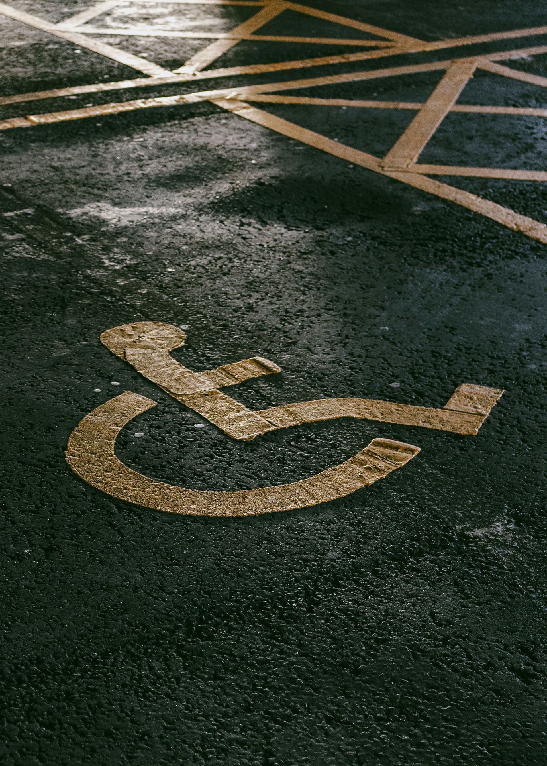 wheelchair on parking space